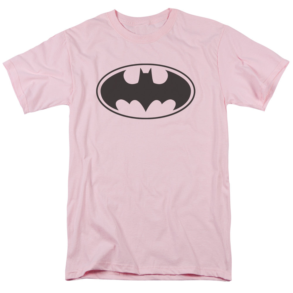 Batman Black Bat Mens T Shirt Pink Officially Licensed