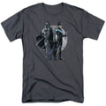 Batman Spotlight Mens T Shirt Charcoal Officially Licensed