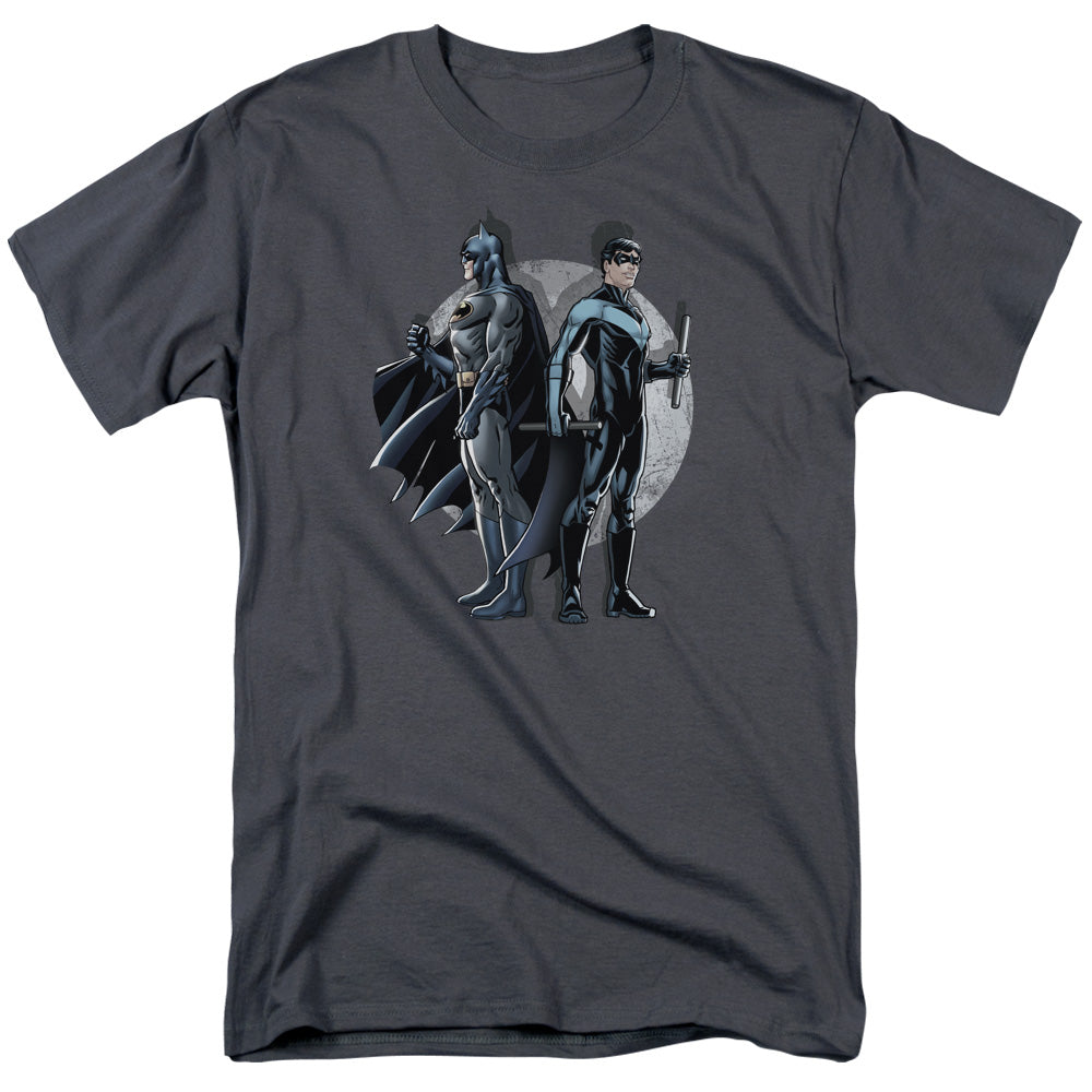Batman Spotlight Mens T Shirt Charcoal Officially Licensed