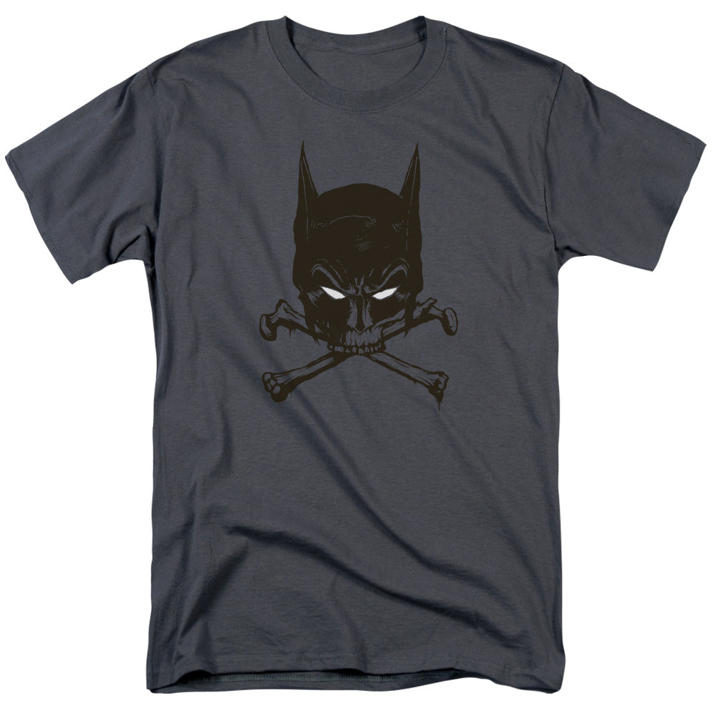 Batman Bat And Bones Mens T Shirt Charcoal Officially Licensed