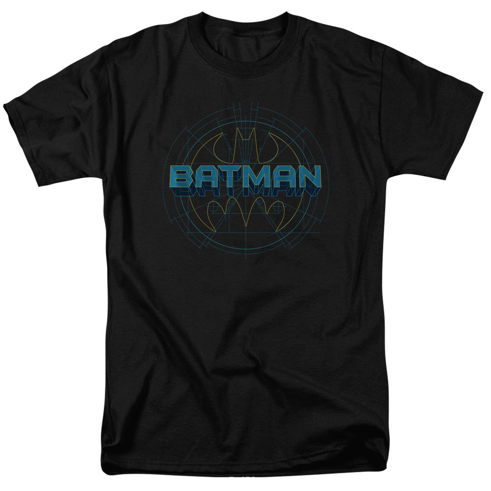 Batman Bat Tech Logo Mens T Shirt Black Officially Licensed