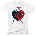 Batman Harely  Heart Mens T Shirt White Officially Licensed