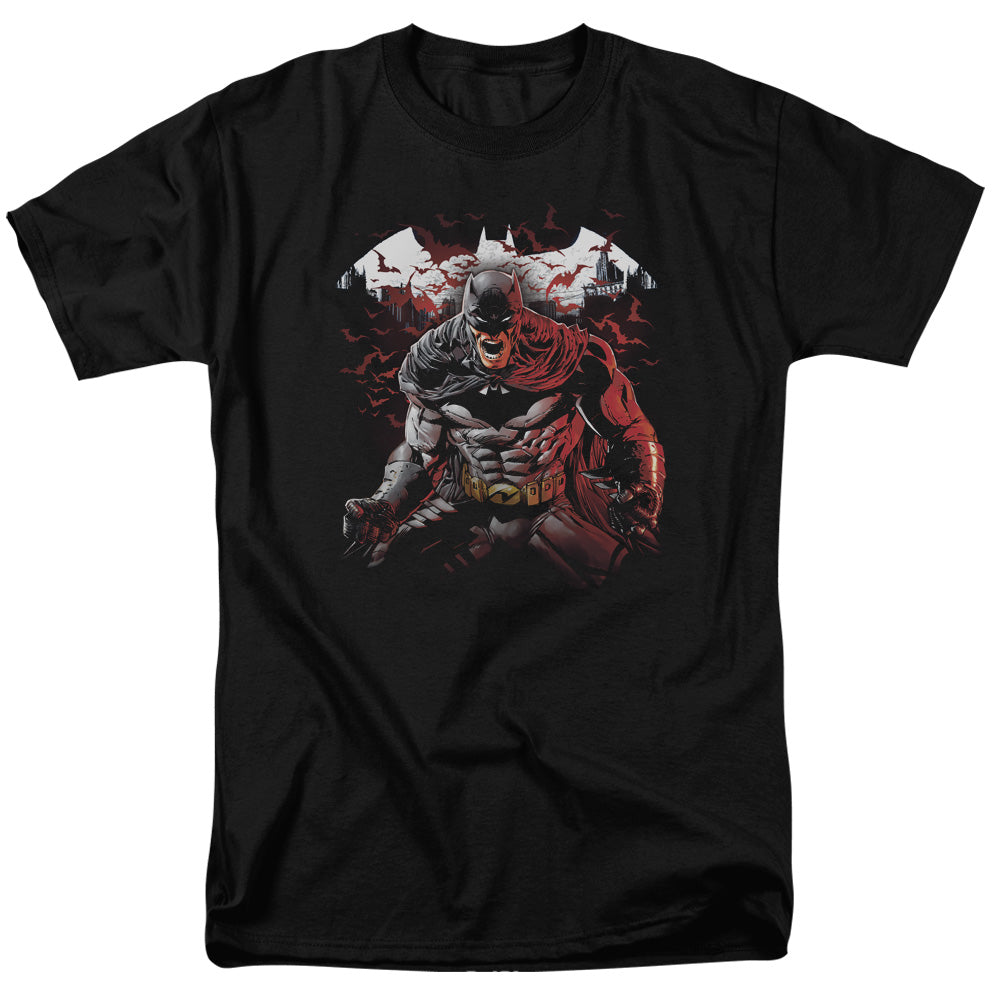 Batman Raging Bat Mens T Shirt Black Officially Licensed