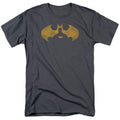 Batman Bat Symbol Knockout Mens T Shirt Charcoal Officially Licensed