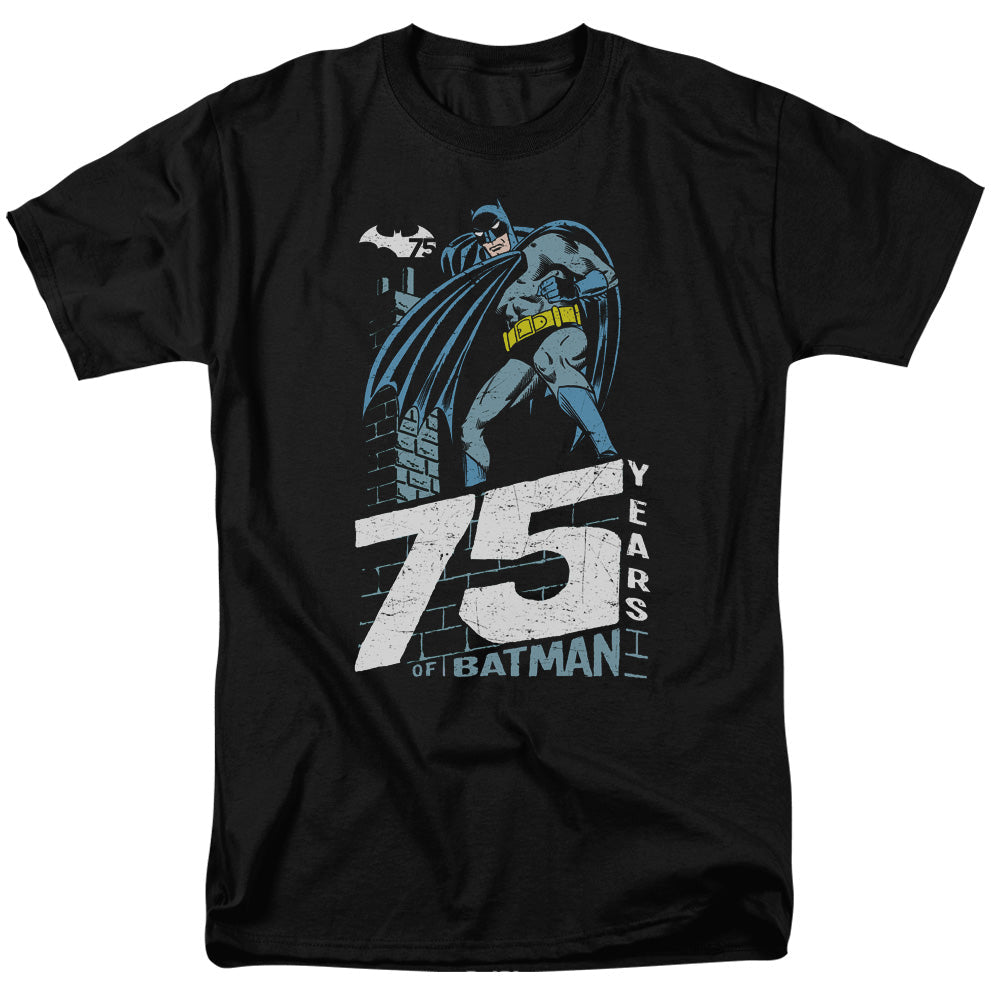 Batman Rooftop Mens T Shirt Black Officially Licensed