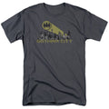 Batman Gotham Skyline Mens T Shirt Charcoal Officially Licensed
