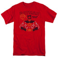 Batman Ready For Action Mens T Shirt Red Officially Licensed