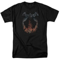 Batman Smoke & Fire Mens T Shirt Black Officially Licensed