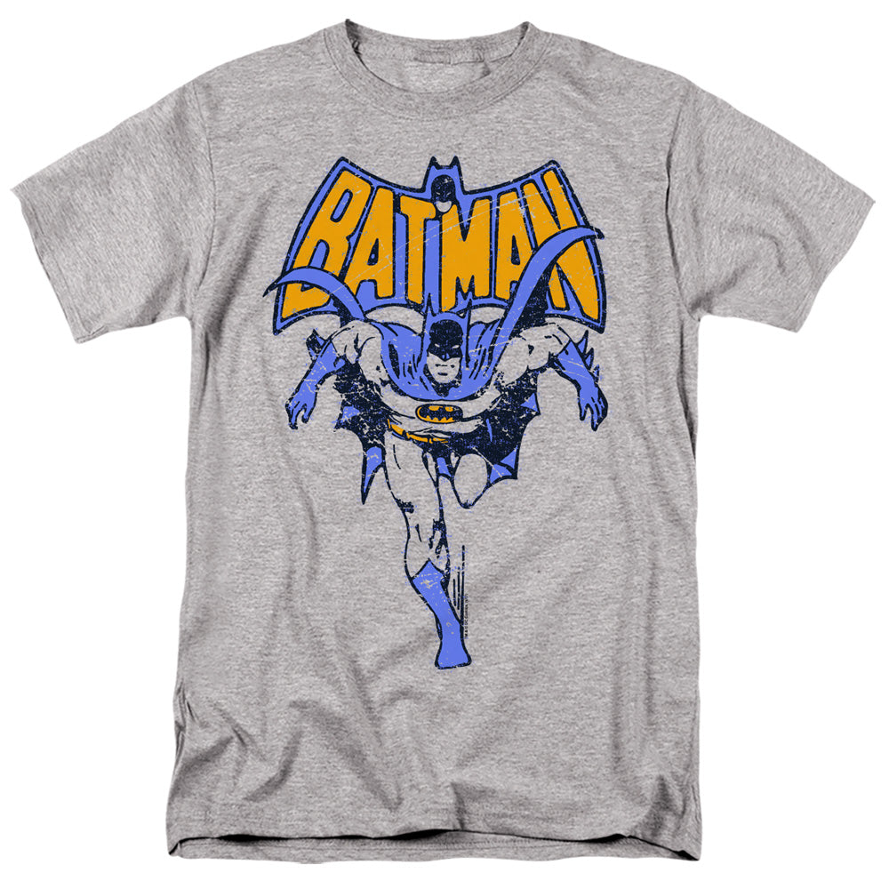 Batman Vintage Run Mens T Shirt Athletic Heather Officially Licensed