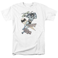 Batman Halftone Swing Mens T Shirt White Officially Licensed