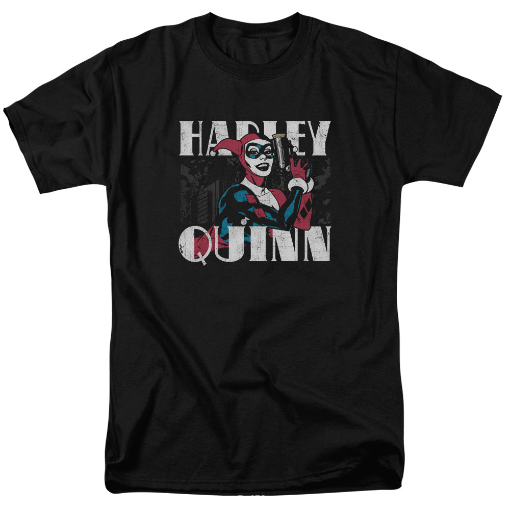 Batman Harley Bold Mens T Shirt Black Officially Licensed