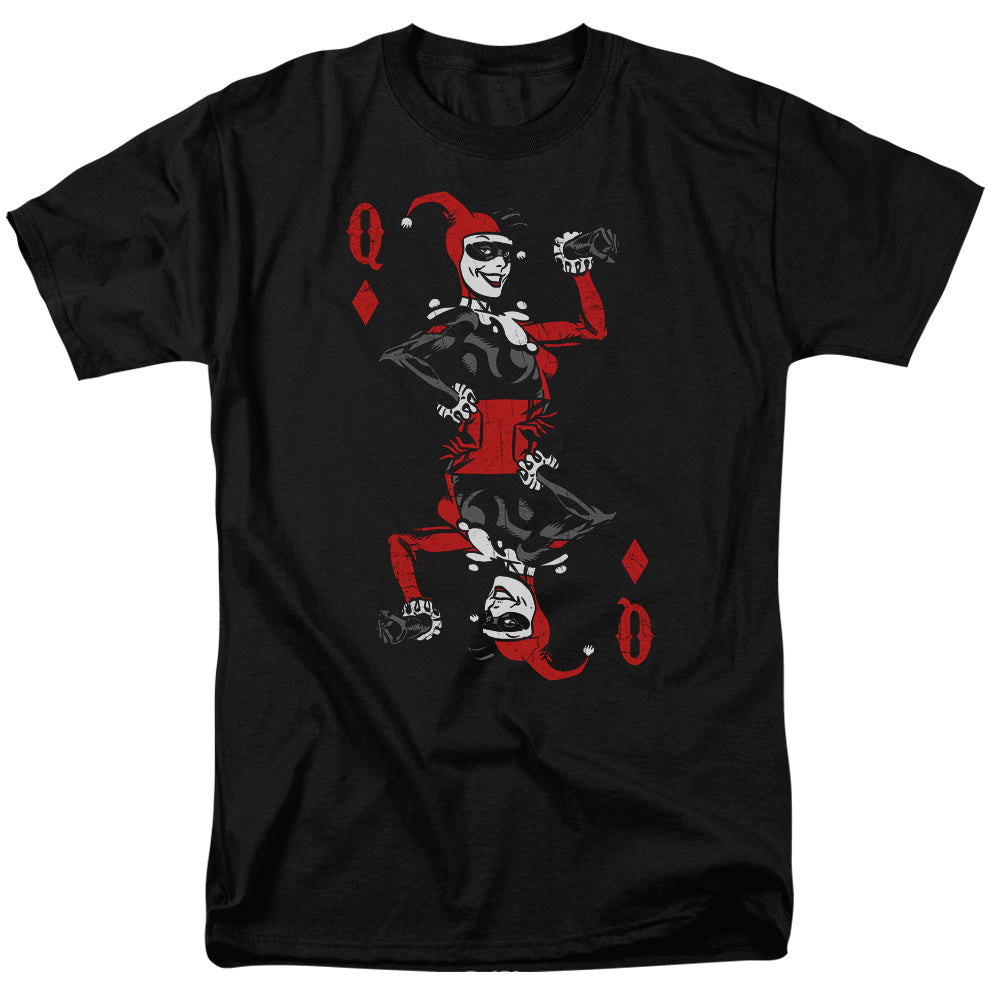 Batman Quinn Of Diamonds Mens T Shirt Black Officially Licensed