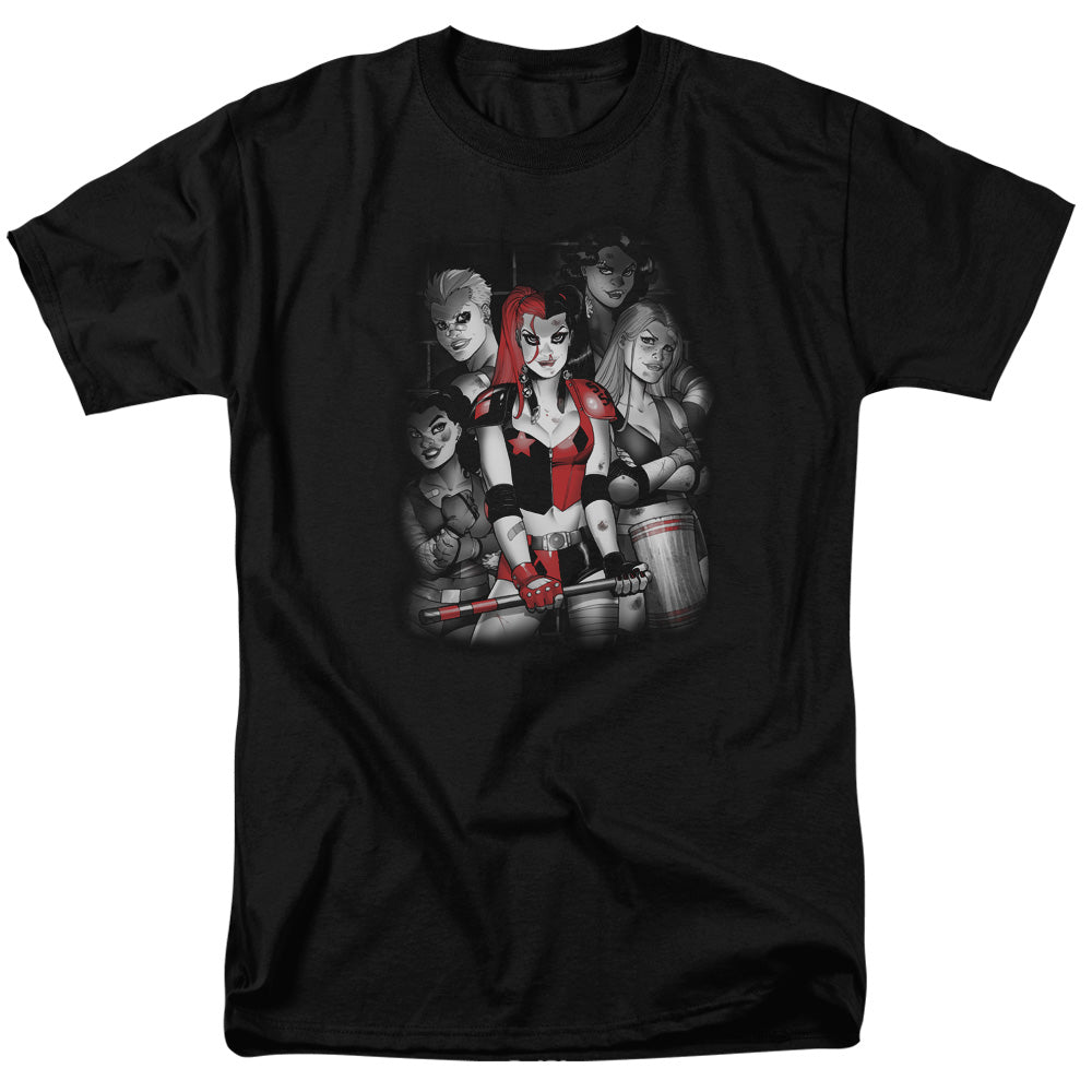 Batman Bad Gals Bw Mens T Shirt Black Officially Licensed