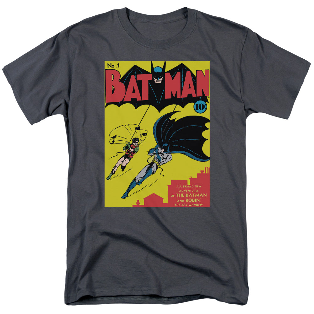 Batman Batman First Mens T Shirt Charcoal Officially Licensed
