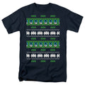 Batman Batman Christmas Sweater Mens T Shirt Navy Blue Officially Licensed