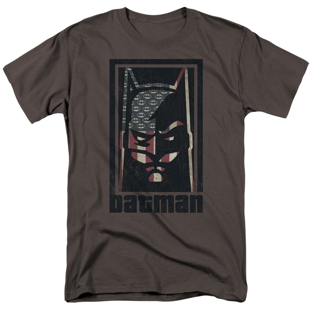 Batman American Batman Mens T Shirt Charcoal Officially Licensed