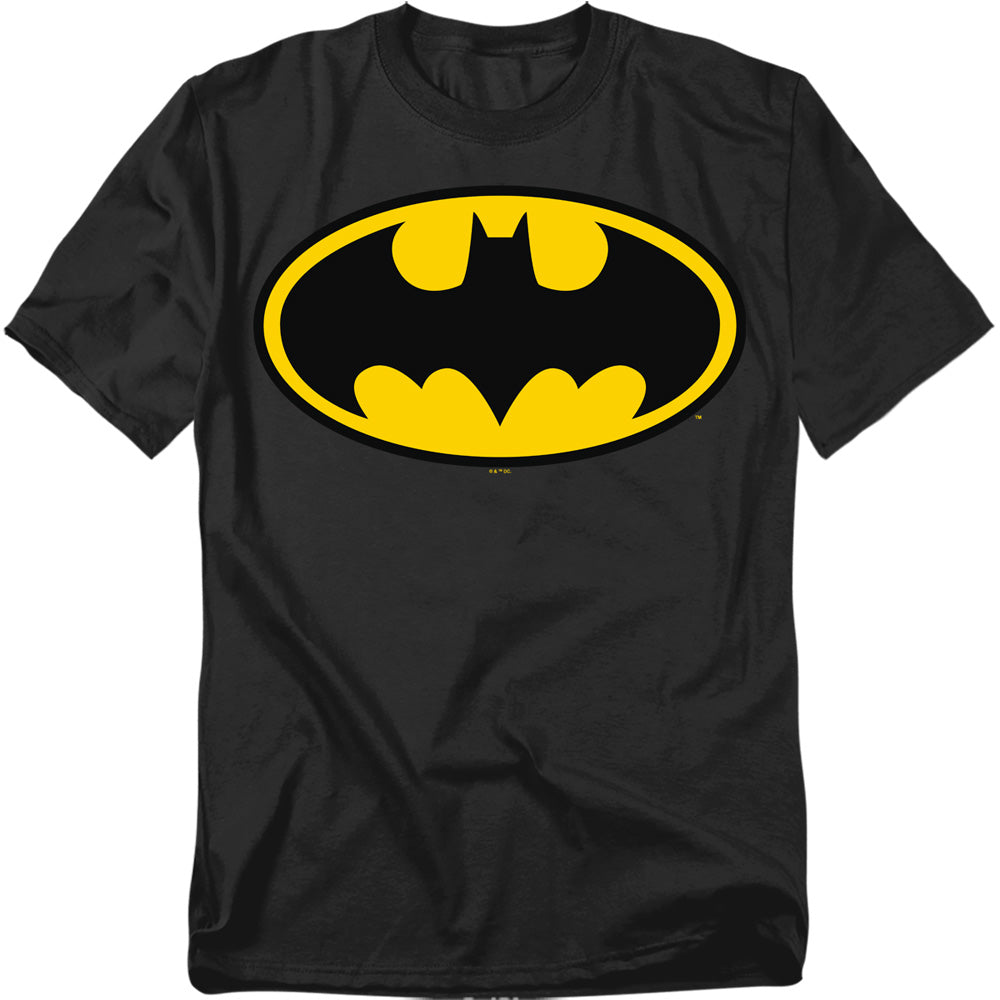 Batman Classic Logo Mens T Shirt Black Officially Licensed
