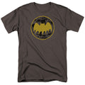 Batman Vintage Symbol Collage Mens T Shirt Charcoal Officially Licensed