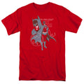 Batman Lean And Muscular Mens T Shirt Red Officially Licensed