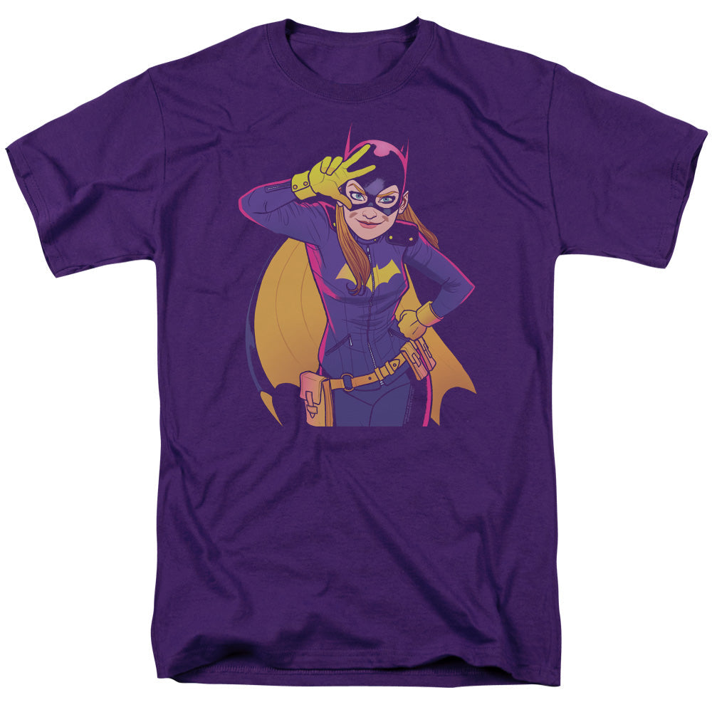 Batman Batgirl Moves Mens T Shirt Purple Officially Licensed