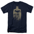 Batman Gold Silhouette Mens T Shirt Navy Blue Officially Licensed