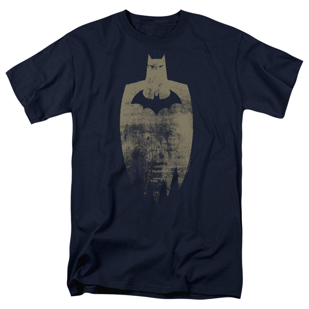 Batman Gold Silhouette Mens T Shirt Navy Blue Officially Licensed