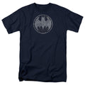 Batman Starry Night Shield Mens T Shirt Navy Blue Officially Licensed