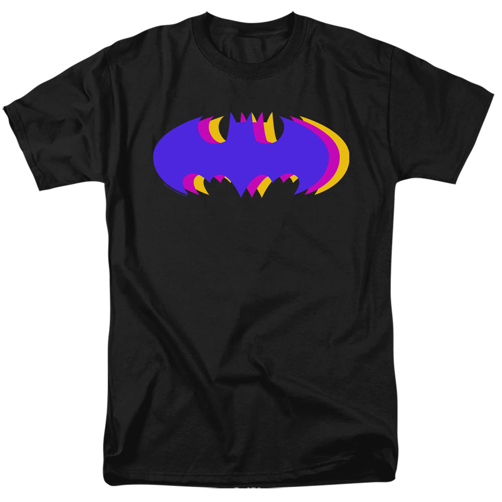 Batman Tri Colored Symbol Mens T Shirt Black Officially Licensed