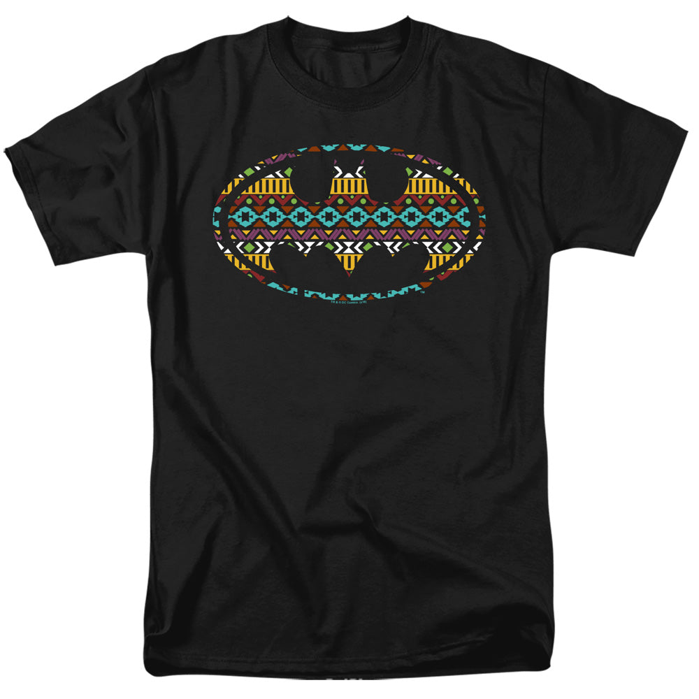 Batman Aztec Fill Mens T Shirt Black Officially Licensed