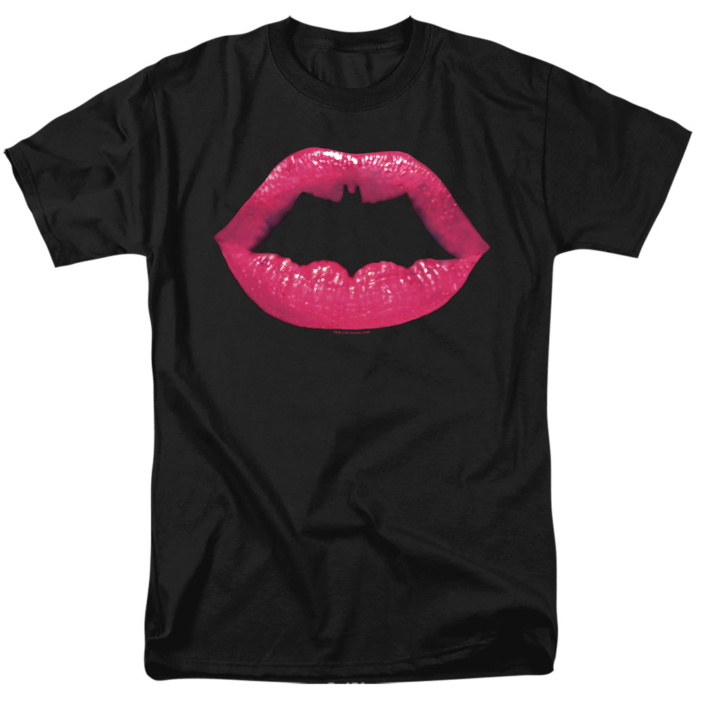 Batman Bat Kiss Mens T Shirt Black Officially Licensed