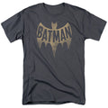 Batman Classic Tv Vintage Logo Mens T Shirt Charcoal Officially Licensed