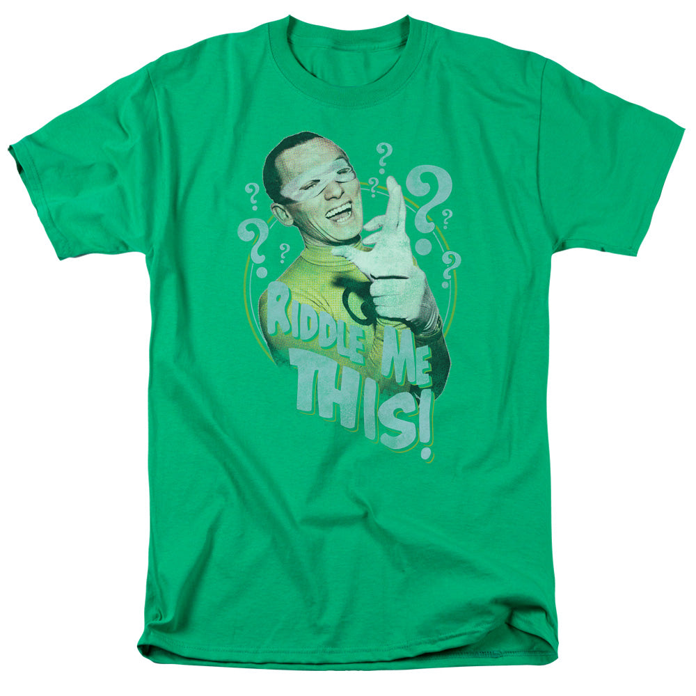 Batman Classic Tv Riddle Me This Mens T Shirt Kelly Green Officially Licensed