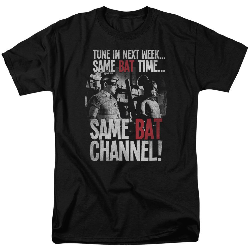 Batman Classic Tv Bat Channel Mens T Shirt Black Officially Licensed