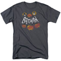 Batman Classic Tv Sound Effects Mens T Shirt Charcoal Officially Licensed