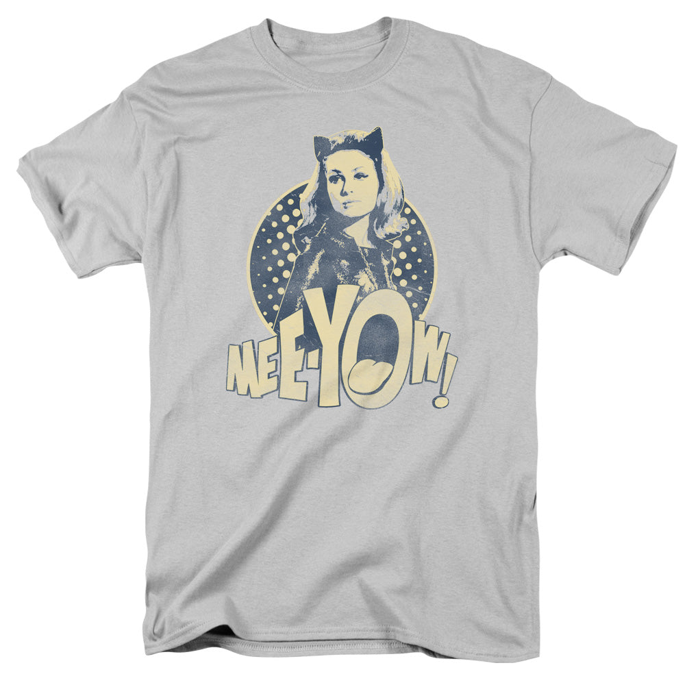 Batman Classic Tv Meeyow! Mens T Shirt Silver Officially Licensed