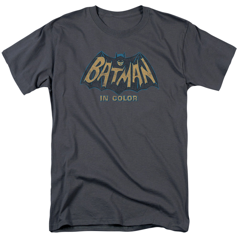 Batman Classic Tv In Color Mens T Shirt Charcoal Officially Licensed