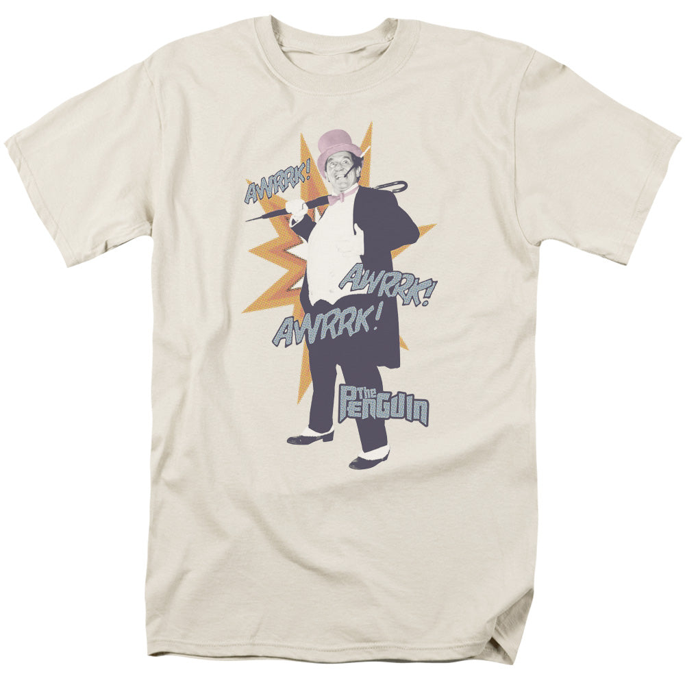 Batman Classic Tv Penguin Mens T Shirt Cream Officially Licensed