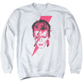 David Bowie Aladdin Sane Mens Crewneck Sweatshirt White Officially Licensed