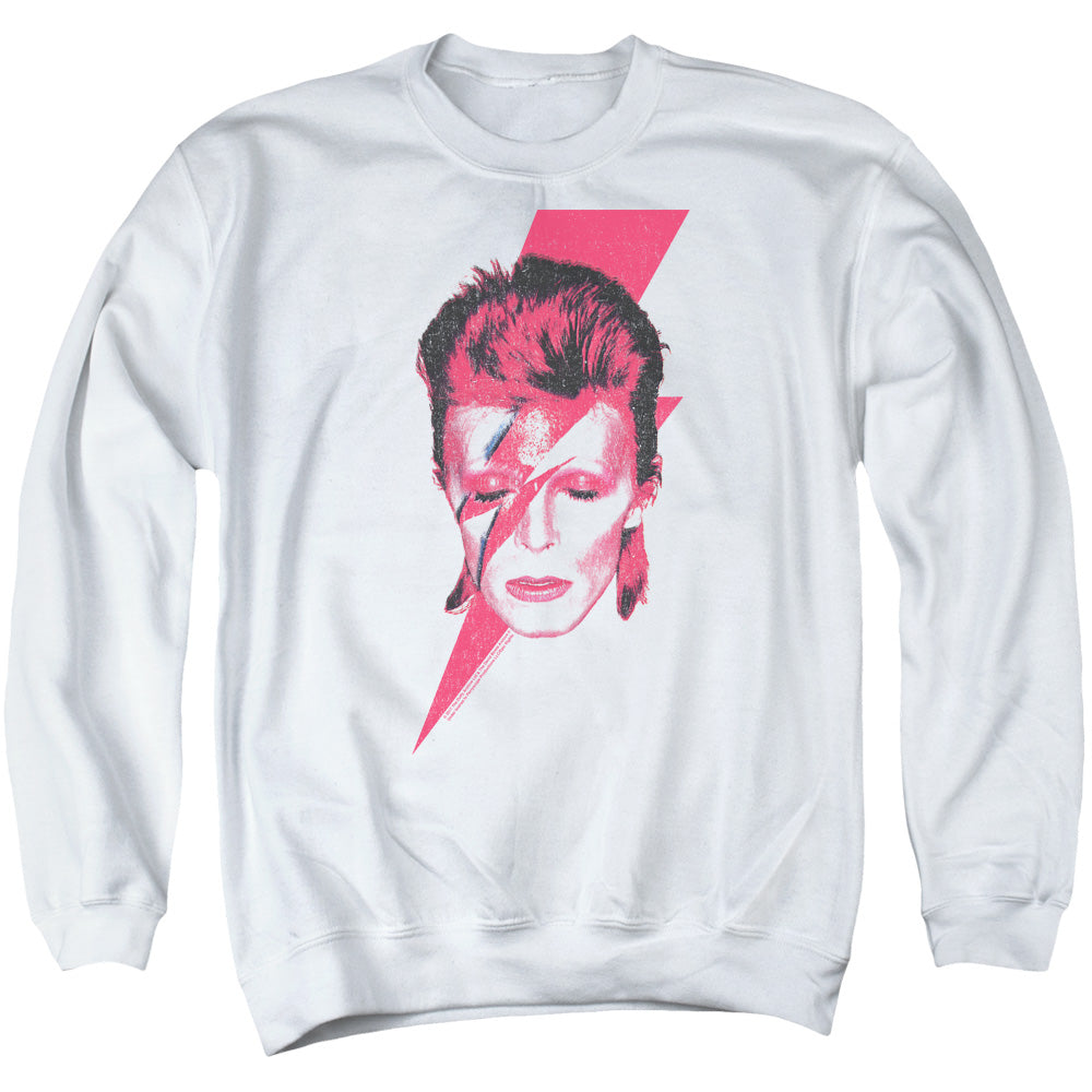 David Bowie Aladdin Sane Mens Crewneck Sweatshirt White Officially Licensed