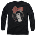 David Bowie Space Oddity Mens Long Sleeve Shirt Black Officially Licensed