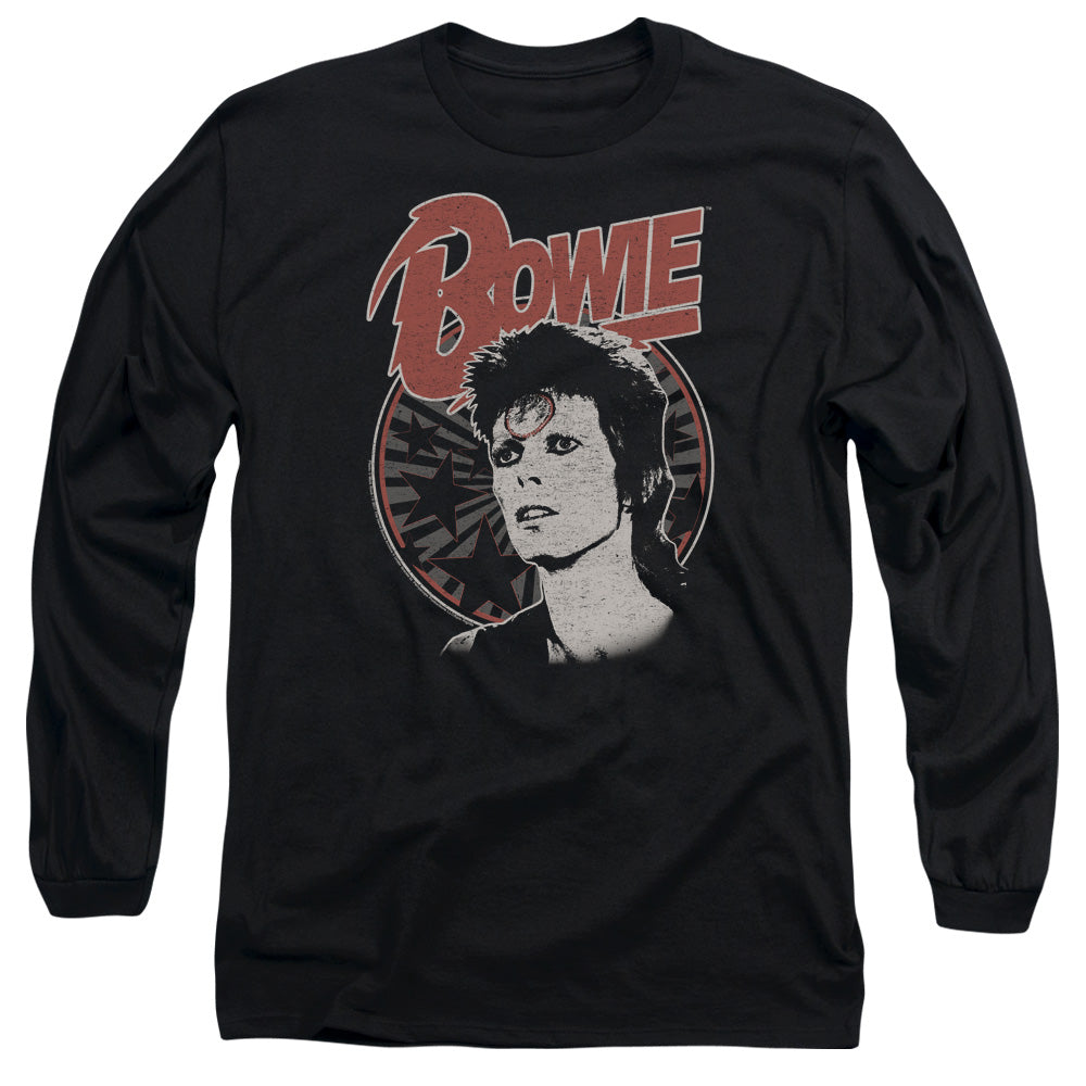 David Bowie Space Oddity Mens Long Sleeve Shirt Black Officially Licensed