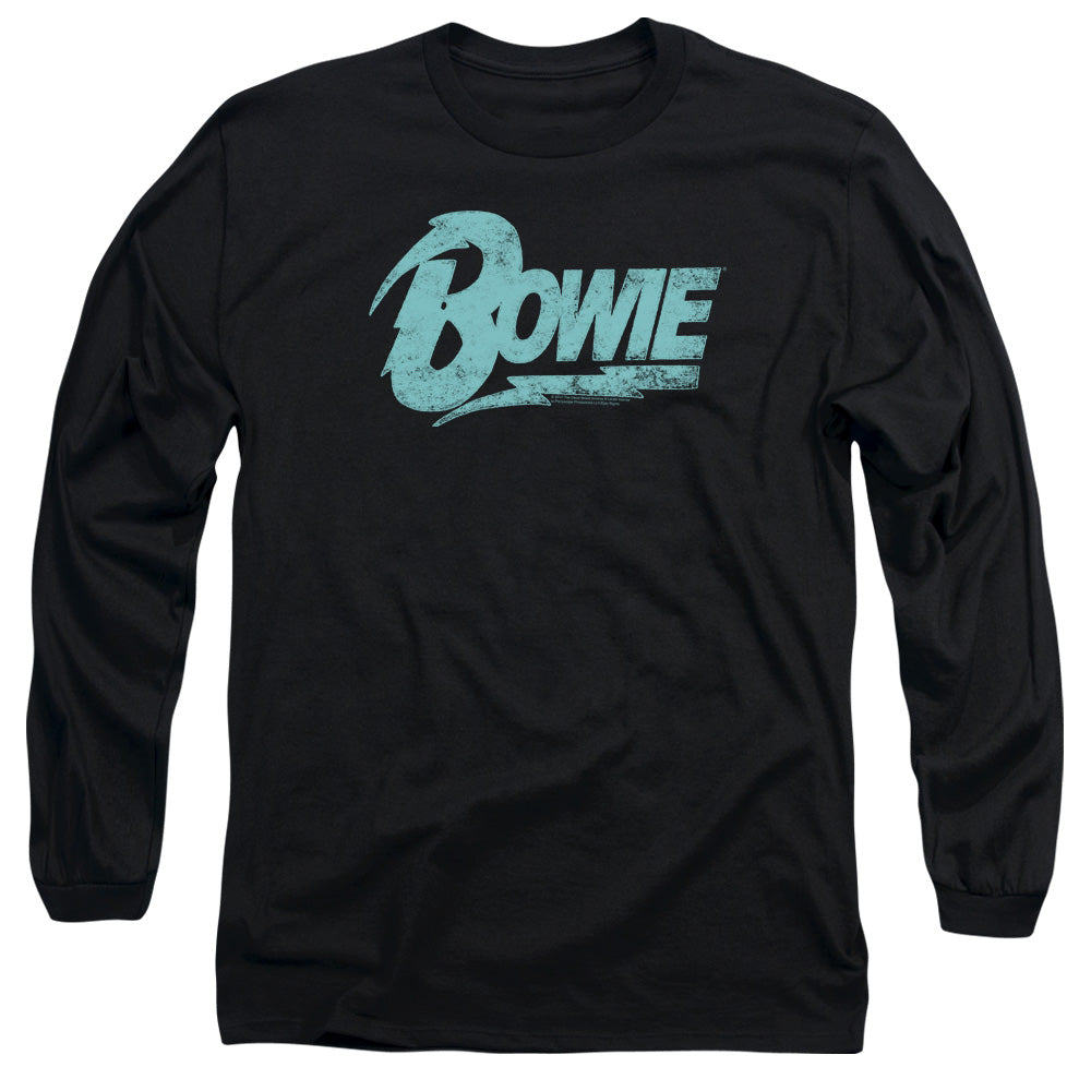 David Bowie Logo Mens Long Sleeve Shirt Black Officially Licensed