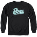David Bowie Logo Mens Crewneck Sweatshirt Black Officially Licensed