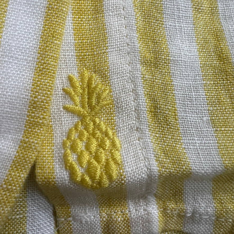 TOMMY BAHAMA Women's Cabana Stripe Shirt Sleeveless Island Sun Yellow Size XS (New)