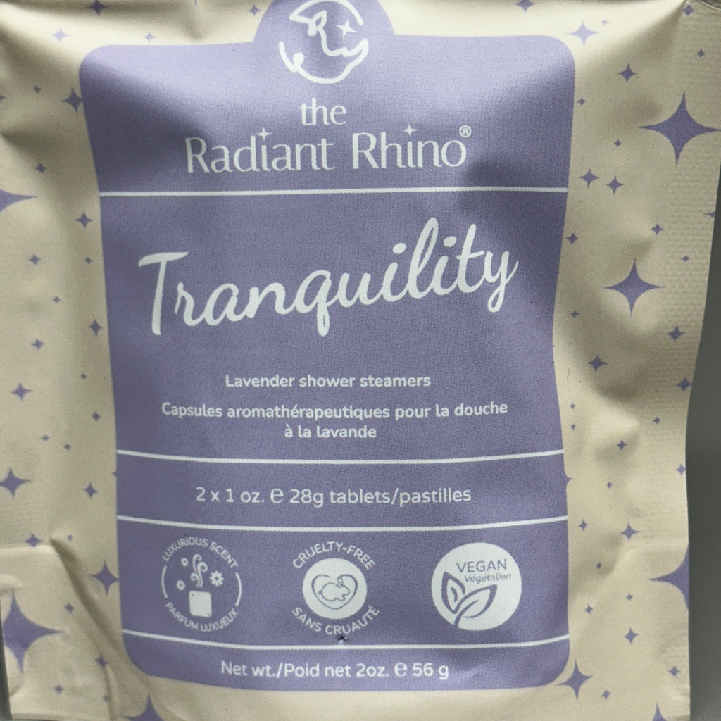 ZA@ THE RADIANT RHINO Tranquility (6 PACK) Lavender Shower Steamers 2 Tablets Each