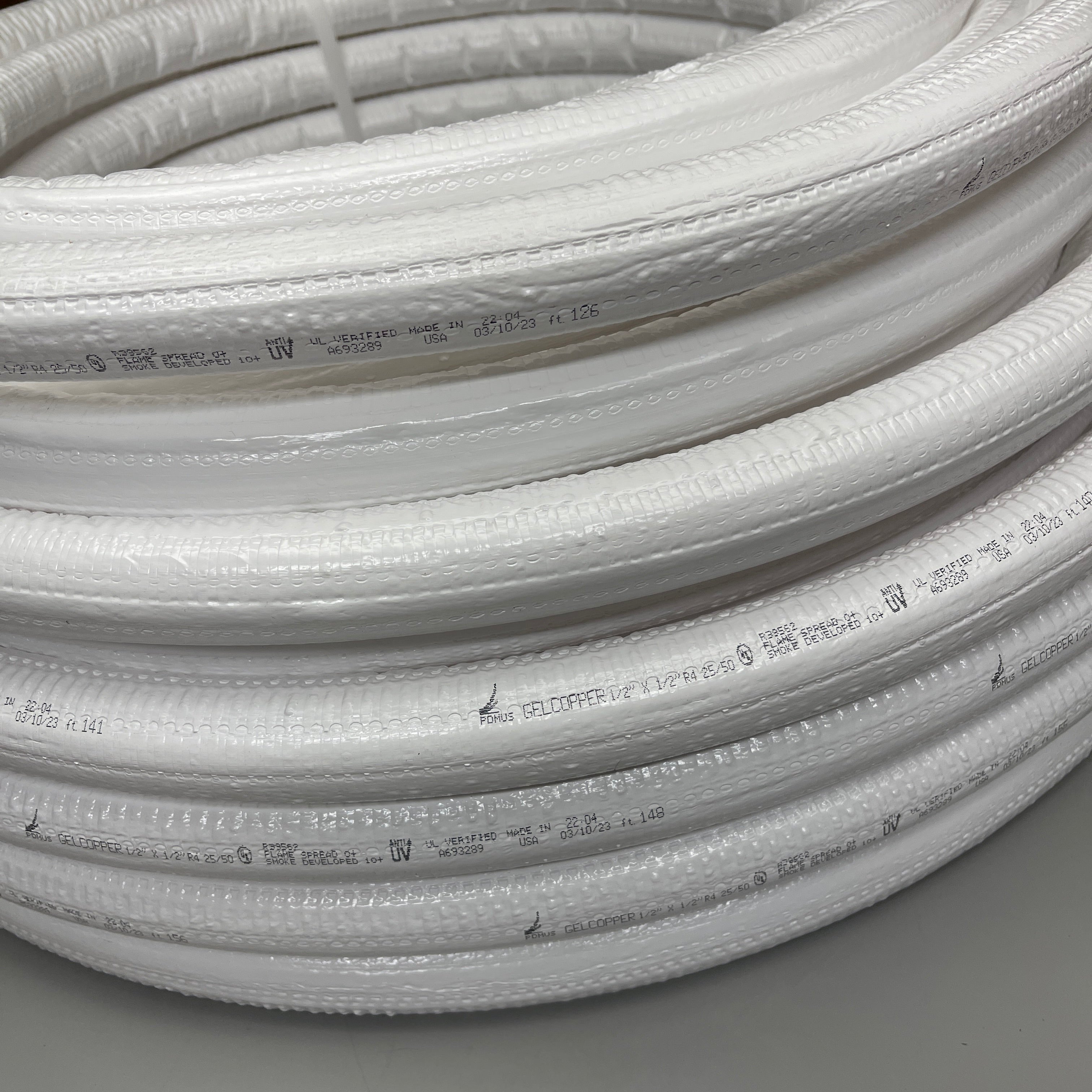 PDM GelCopper PreInsulated Copper Roll 1/2" Copper 1/2" Ins. 164 ft F100.GUS1216412 (New)