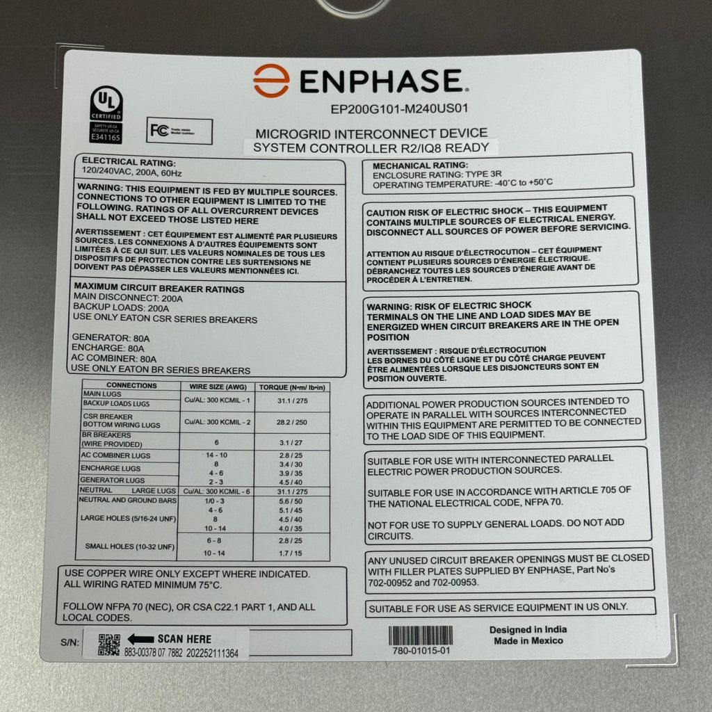 ENPHASE System Controller R2/IQ8 Ready EP200G-SC2-RSD-KIT Grey