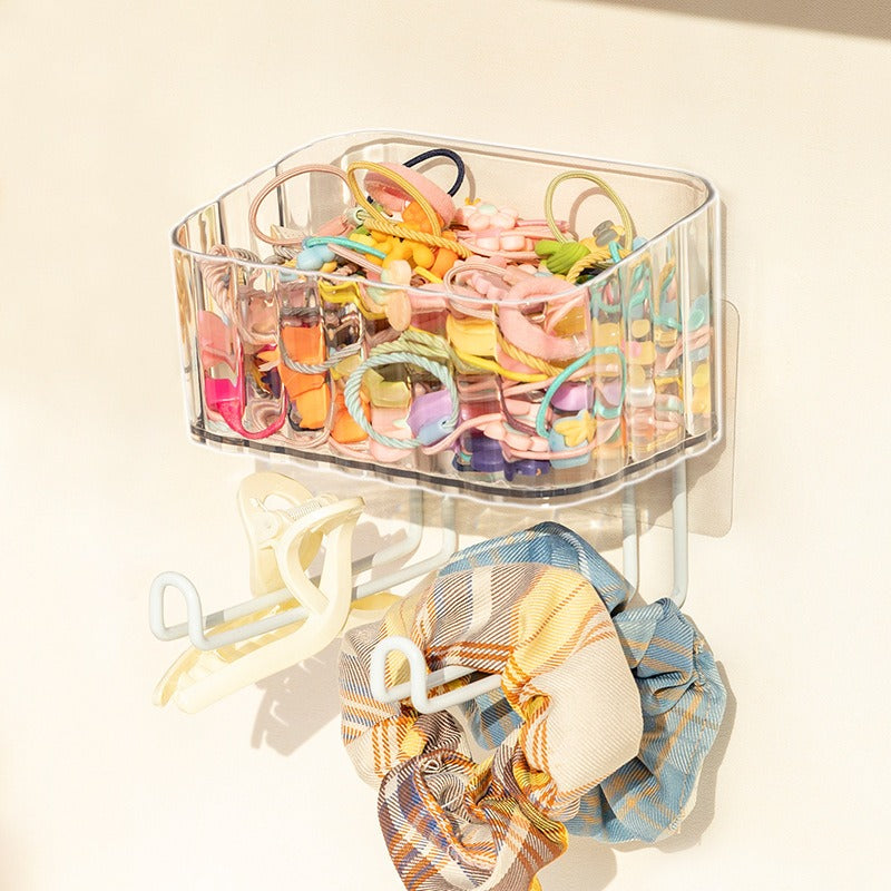 Hair accessory storage box children's non perforated headband hair hoop wall hanging
