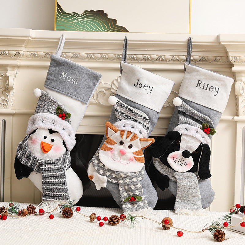 Christmas pendants, pets, dogs, cats, Christmas socks, gift bags, holiday decoration and decoration supplies