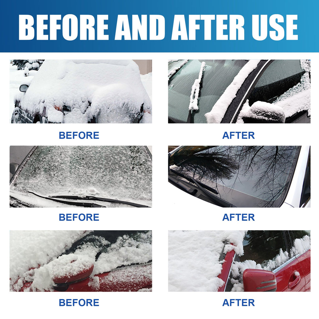 Deicing Agent, Winter Car Glass Fast Melting Snow Remover Front Windshield Snow Repellent